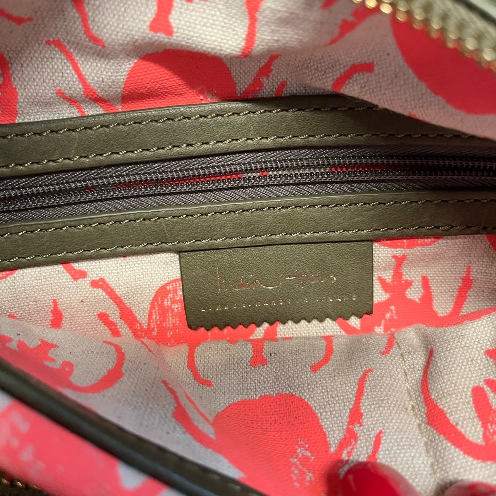 India Hicks green leather clutch - Picture 2 of 5